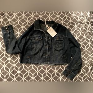 NWT Cropped Denim Jacket